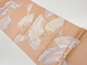 リサイクル　扇尽くし模様織出し袋帯